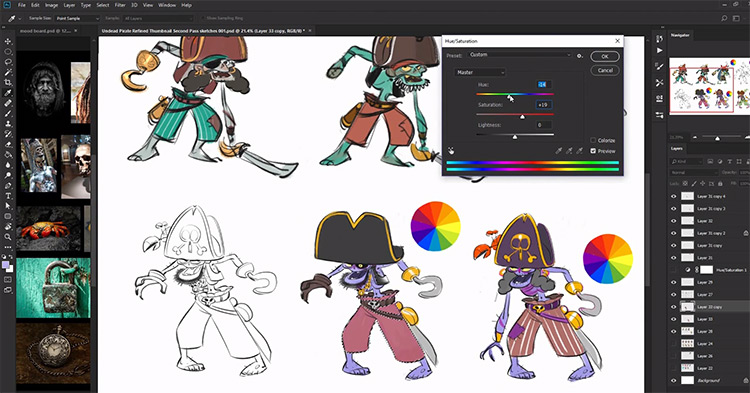 21Draw Pirate sketches practice