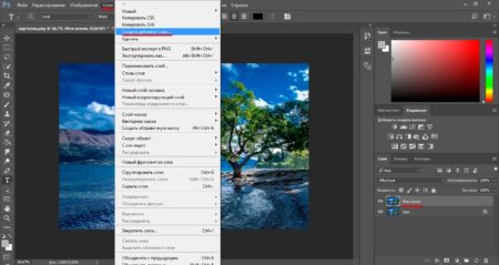 Создаем дубликат слоя в фотошопе