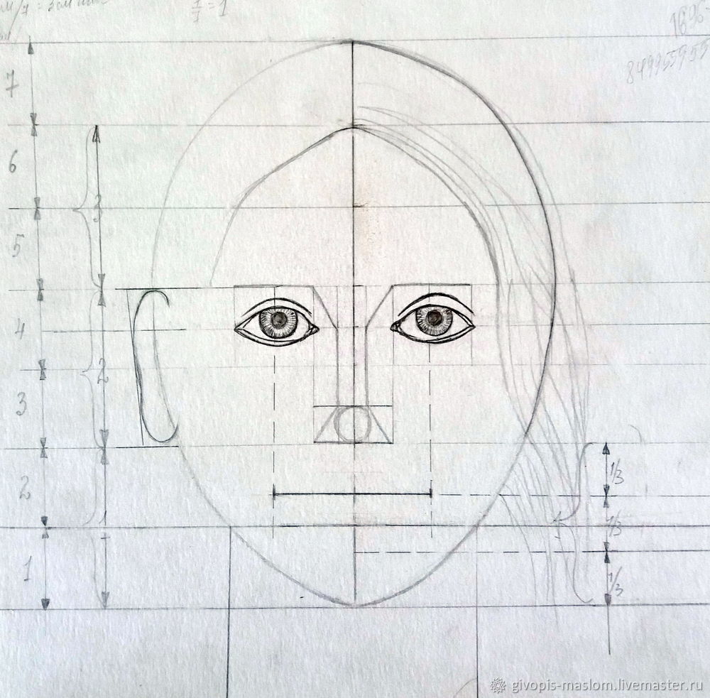 Учимся построению портрета лица девушки, фото № 7