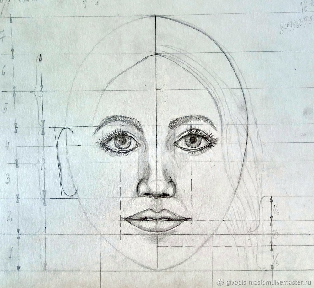Учимся построению портрета лица девушки, фото № 12