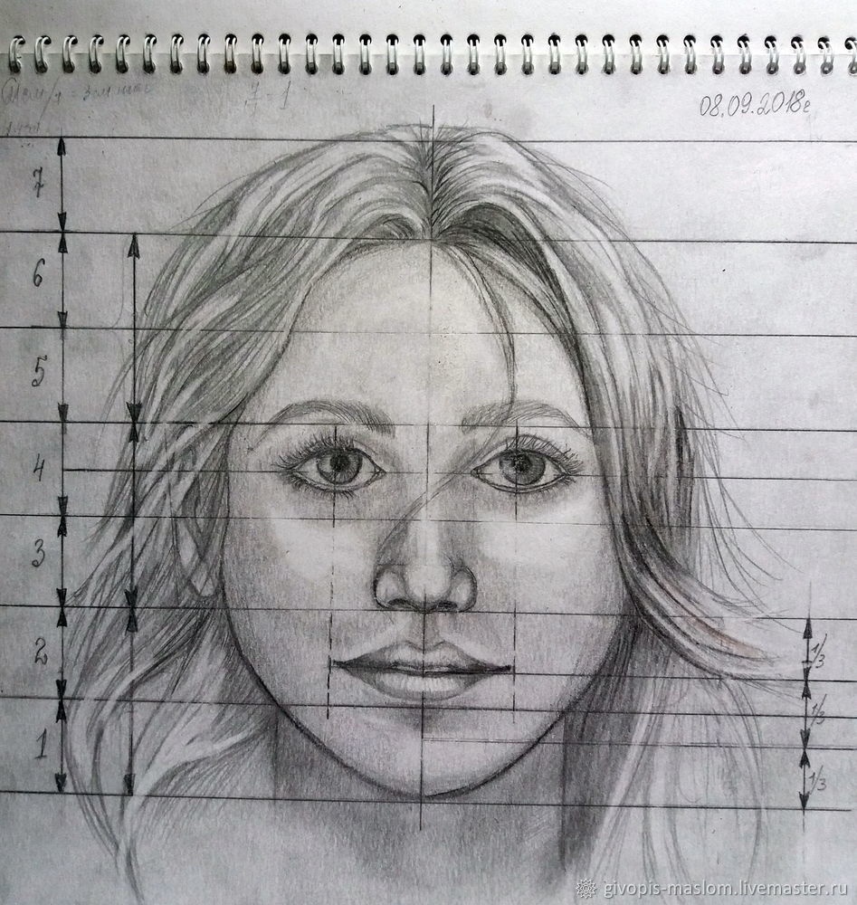 Учимся построению портрета лица девушки, фото № 14