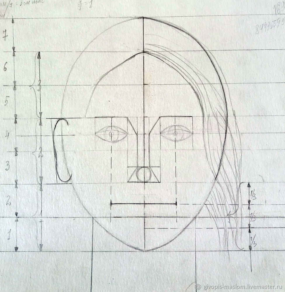 Учимся построению портрета лица девушки, фото № 6