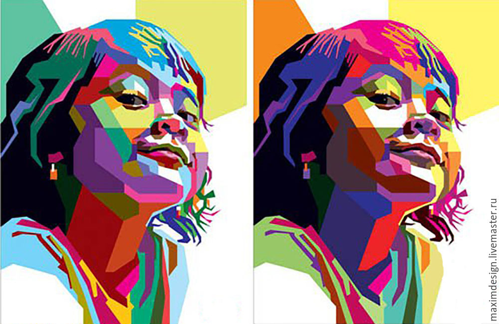Создание геометрического векторного портрета в стиле WPAP (Wedha’s Pop Art Portrait, поп-арт портрет в стиле Wedha) в Adobe Illustrator, фото № 17