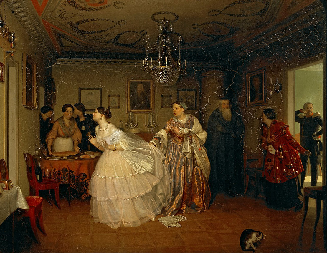 Сватовство майора. П. Федотов, 1848. Масло
