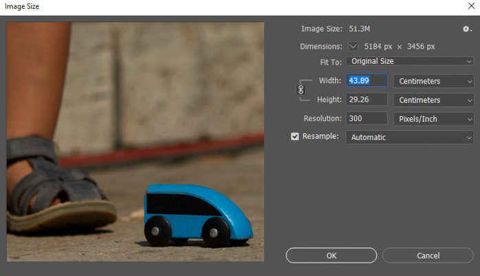 A screenshot showing how to enlarge photos for printing