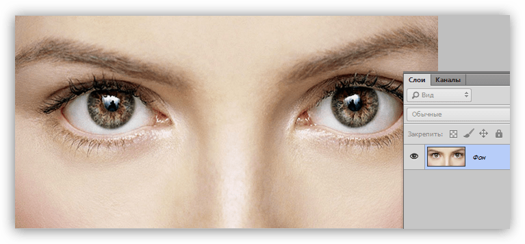 Исходное изображение для создания белых глаз в Фотошопе