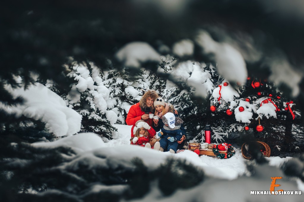 Семейная фотосессия зимой Чебоксары