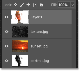 Merging the existing layers onto a new layer in Photoshop