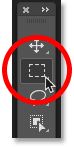 Selecting the Rectangular Marquee Tool in Photoshop