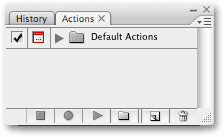 The Actions palette in Photoshop. 