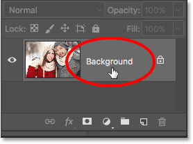 Unlocking the Background layer in Photoshop CS6. 