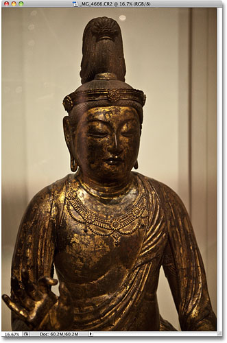 A photo of a chinese scultupe taken in the Royal Ontario Museum. Image © 2010 Photoshop Essentials.com