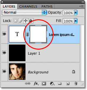 A layer mask thumbnail appears in the Layers panel.