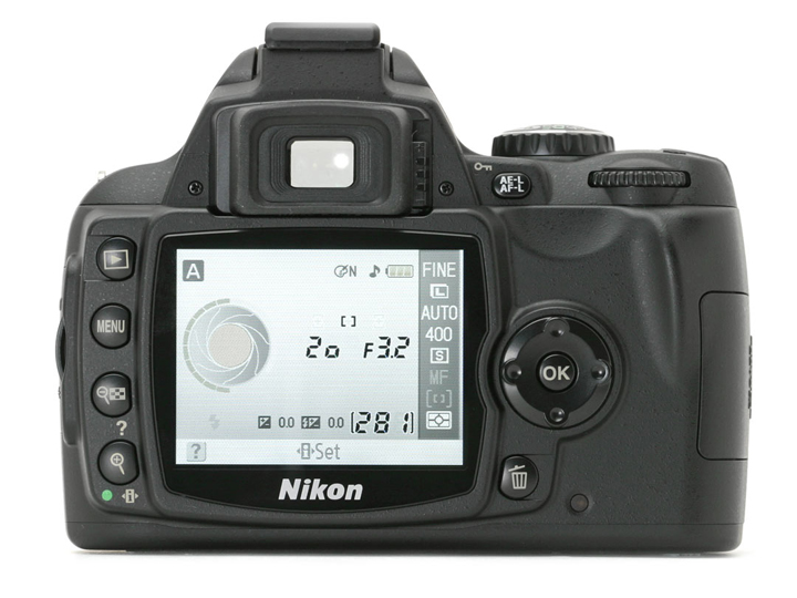 Дисплей настройки камеры Nikon D40