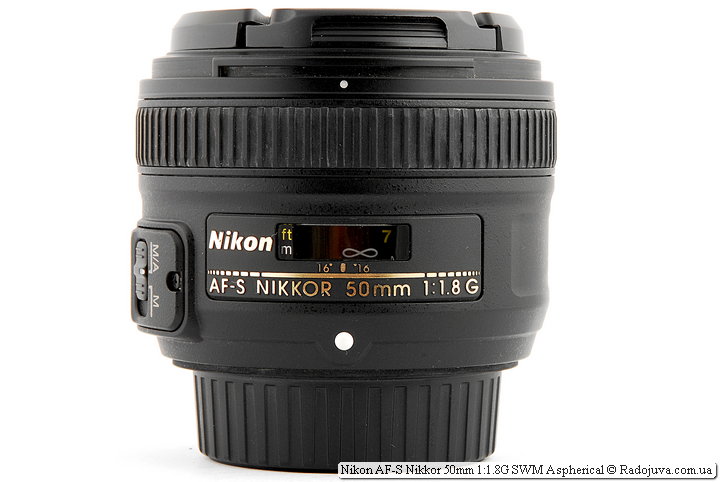 Объектива Nikon AF-S Nikkor 50mm 1:1.8G SWM Aspherical с двумя крышками