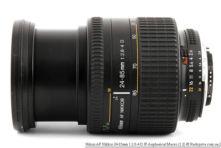 Максимальная длина хобота Nikon AF Nikkor 24-85mm 1:2.8-4 D IF Aspherical Macro (1:2)