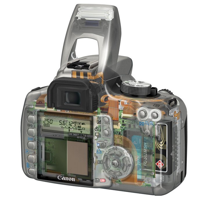 Внутренности камеры Canon 350D