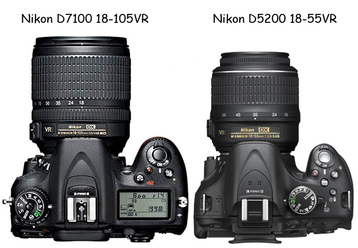 Так выглядят две камеры - Nikon D7100, Nikon D5200