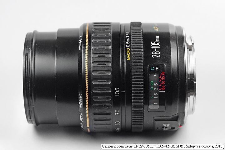 Вид сбоку Canon Zoom Lens EF 28-105mm 1:3.5-4.5 USM