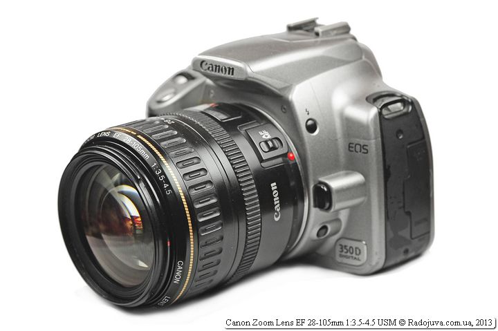 Вид Canon EF 28-105mm f/3.5-4.5 USM на камере