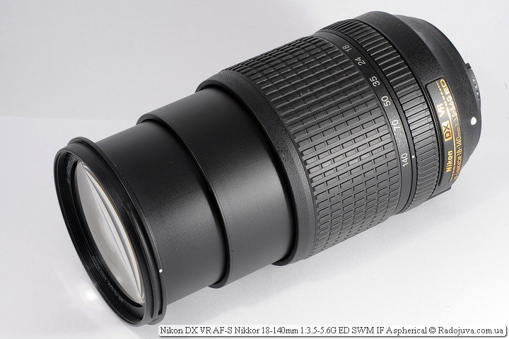 Вид Nikon 18-140mm VR на 140мм