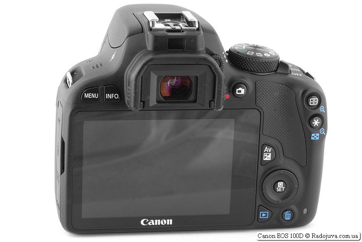 Canon EOS 100D, вид сзади