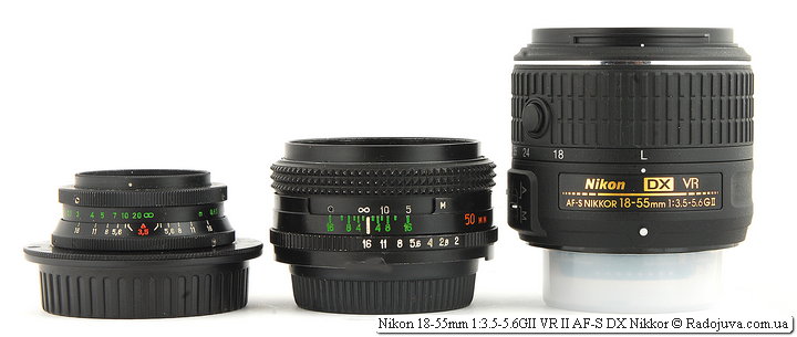 Все познается в сравнении. Nikon 18-55mm 1:3.5-5.6GII VR II AF-S DX Nikkor не такой уж и маленький
