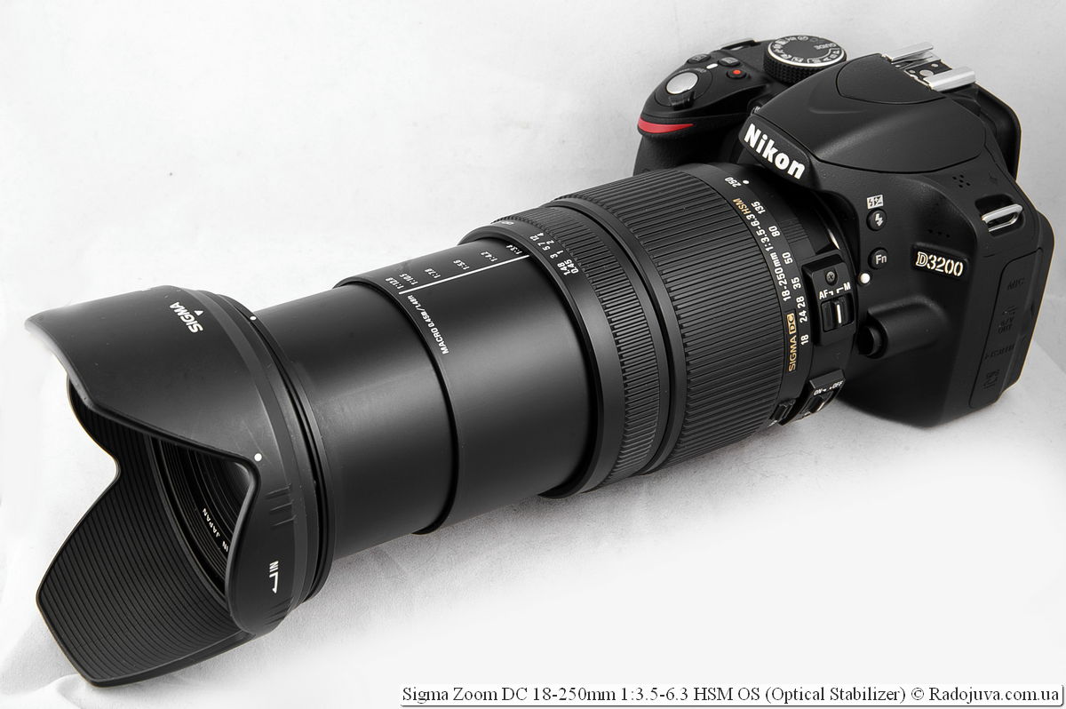 Sigma Zoom DC 18-250mm 1:3.5-6.3 HSM OS на фотоаппарате Nikon D3200
