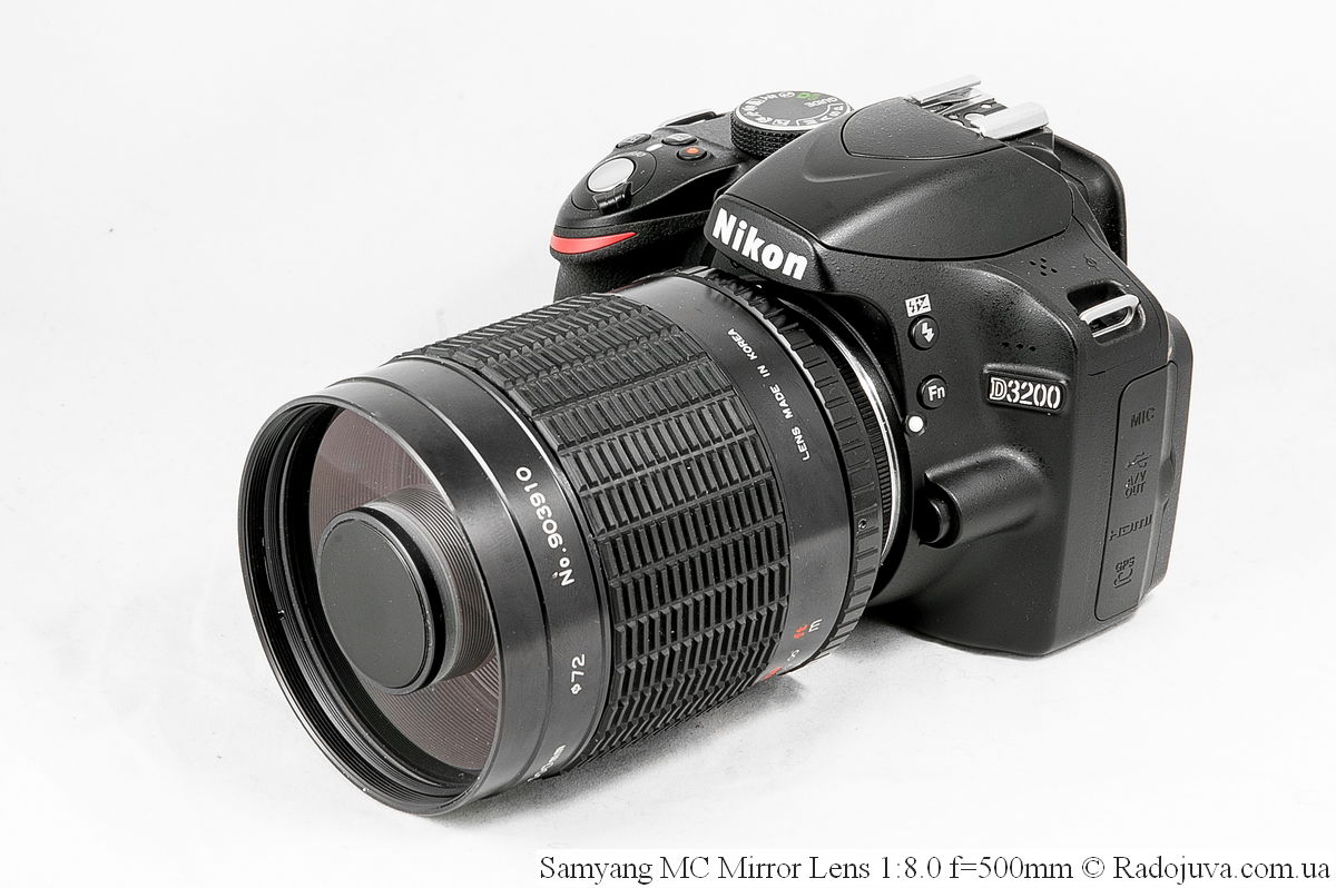 Samyang 500mm f/8.0 Mirror на камере Nikon D3200