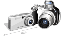 two digital cameras side by side