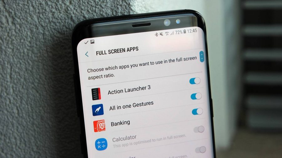 Принудительно запускаем приложения на Samsung Galaxy S8 в полноэкранном режиме