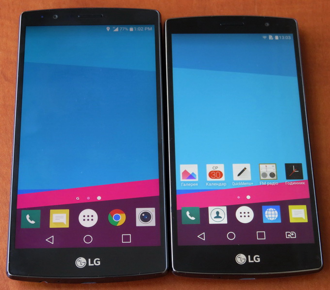 Внешне LG G4 и LG G4s очень похожи, разве что «младшая» модель чуть меньше, и индикатор событиый у нее находится справа, а не слева