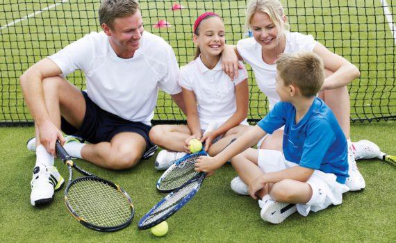 семейная фотосессия, активный спорт, теннис