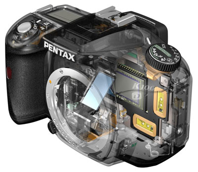 Цифровая зеркальная фотокамера Pentax K100D (вид внутри)