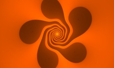 спираль фигура оранжевый свечение